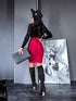 Klasikinis bondage sijonas - BORDO